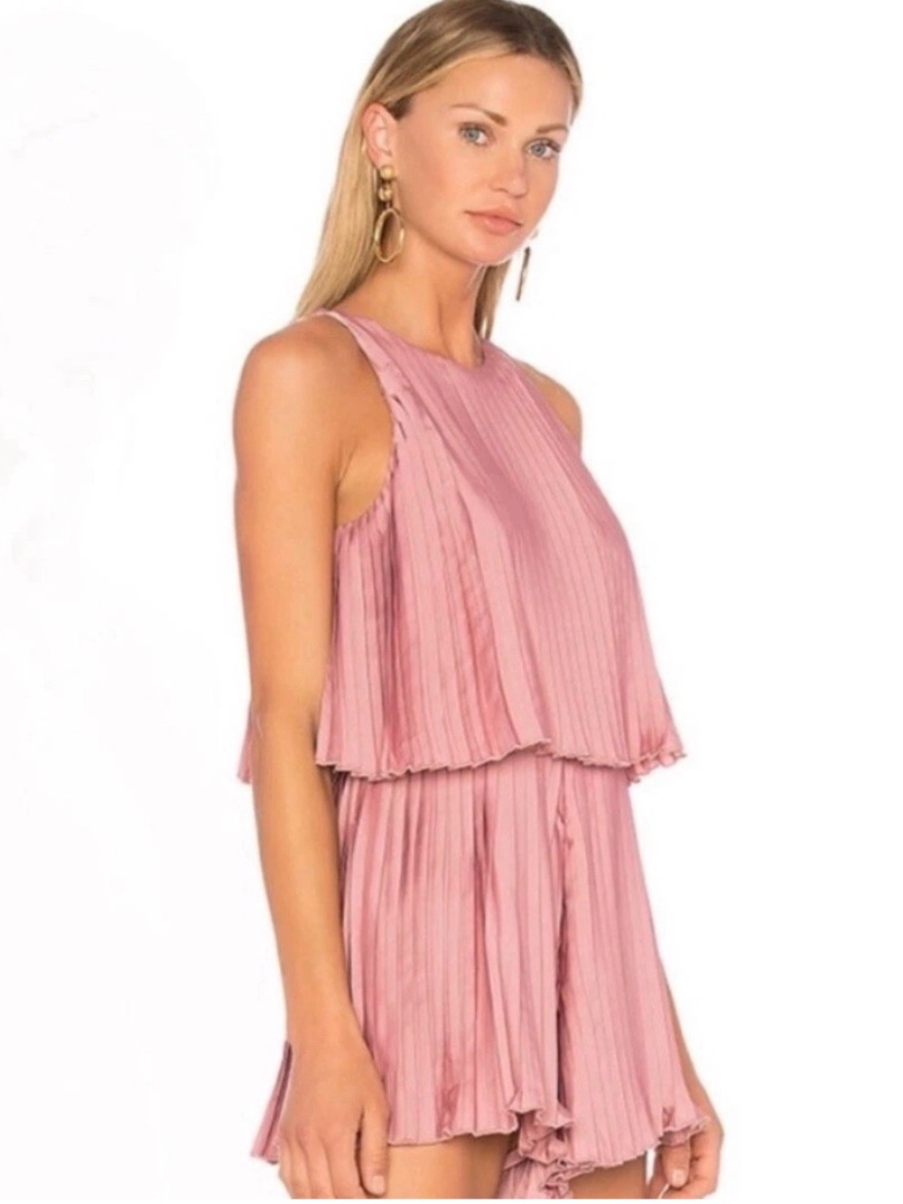 NWOT Lovers And Friends Nicki Pleated Romper Coquette Modern  Sz‎ S - Picture 2 of 9